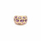 Bague 56 Bague jonc pavée d’améthystes taille ovale en or jaune 18 carats 58 Facettes B344