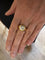Bague 54 Bague chevalière hexagonale en or jaune 18 carats et diamant 2,35 ct 58 Facettes BD183