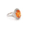 Bague 54 Bague grenat spessartite 8,08 ct et diamants en or gris 18 carats 58 Facettes B369