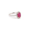 Bague 53 Bague rubis de Birmanie 1,80 ct et diamants en or gris 18 carats 58 Facettes BRU52