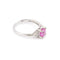Bague 53 Bague saphir rose 1,20 carats en or gris 18 carats et diamants 58 Facettes BSR68