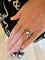Bague 53 Bague Art déco en or gris 18 carats, diamants et saphirs 58 Facettes BD189