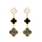 Boucles d'oreilles Van Cleef & Arpels Magic Alhambra - Boucles d'oreilles 3 motifs en or jaune 18 K 58 Facettes 2.19391