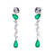 Boucles d'oreilles Boucles d’oreilles diamants et émeraudes en or blanc et or jaune 18 K 58 Facettes 2.18700