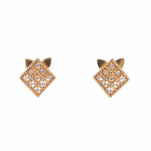 Boucles d'oreilles Roberto Coin Roman Barocco - Boucles d’oreilles en or rose 18 K et diamants 58 Facettes 2.19363