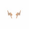 Boucles d'oreilles Boucles d'oreilles éclair en or rose 18 carats et diamants 58 Facettes BO224