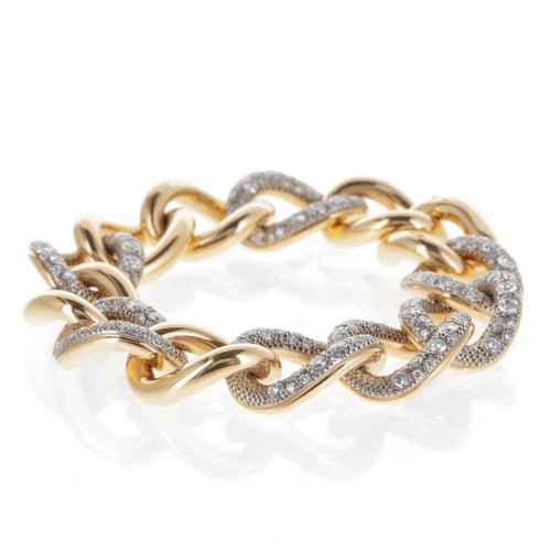 Bracelet Pomellato Catene - Bracelet chaîne en or rose 18 K et diamants 58 Facettes 2.18697