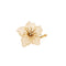 Broche Broche lys vintage en or jaune 18 carats, cristal de roche et diamants 58 Facettes BRO38