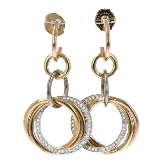 Boucles d'oreilles Cartier Boucles D'Oreilles Cartier 'Trinity Drop' 58 Facettes 4267