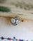 Bague 56 Bague Toi & Moi tourbillonnante en or jaune et platine, diamants 58 Facettes C2066