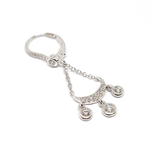 Boucles d'oreilles Boucles d’oreilles attrape-rêves en or blanc 18 carats et diamants 58 Facettes