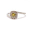 Bague 53 Bague saphir jaune diamants or blanc 58 Facettes