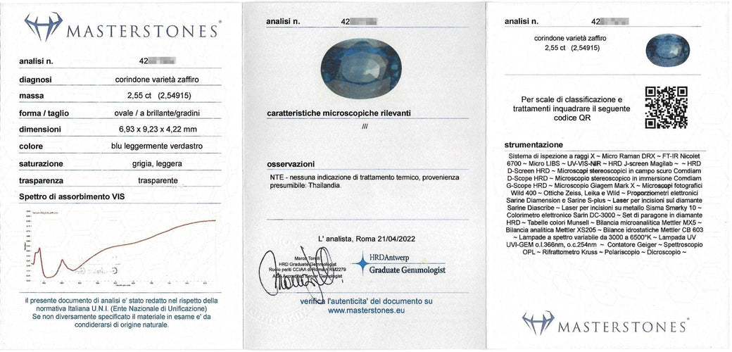 Bague 55 Bague en or blanc 18 ct avec saphir 2,55 ct et diamants 58 Facettes 10523