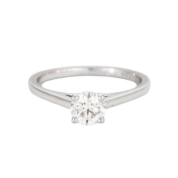 Bague 48 DE BEERS. Bague solitaire en platine et diamant 58 Facettes DV0722- 1-48-2