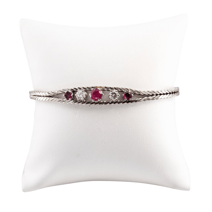 Bracelet Bracelet souple rubis et diamants 58 Facettes 34100045