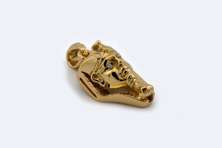 Pendentif Oro Giallo Pendentif sphinx en or jaune 18 ct 58 Facettes CND58