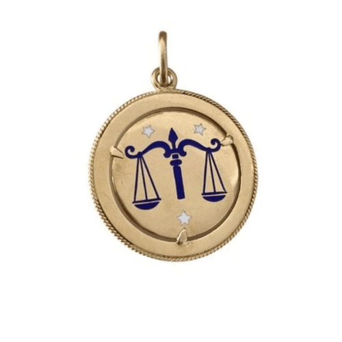 Pendentif Pendentif en or jaune signe du Zodiac de la balance 58 Facettes