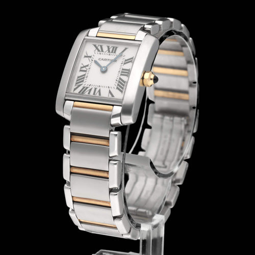 Montre Cartier Tank Française - Montre dame quartz or/acier 20 mm 58 Facettes CRT/TNK/003