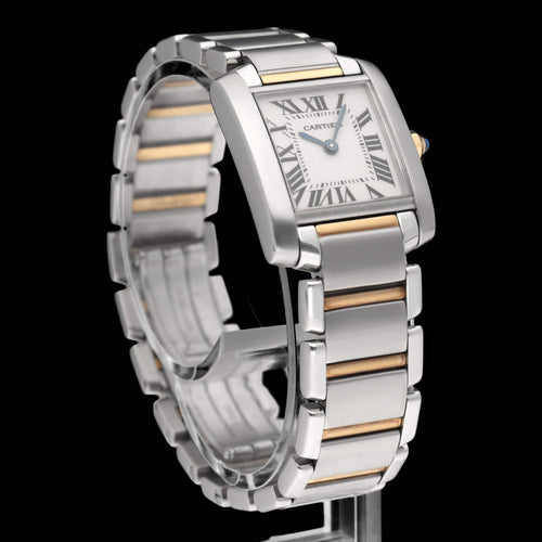 Montre Cartier Tank Française - Montre dame quartz or/acier 20 mm 58 Facettes CRT/TNK/003