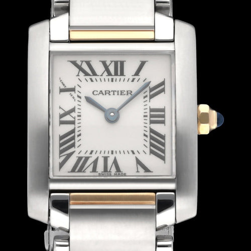 Montre Cartier Tank Française - Montre dame quartz or/acier 20 mm 58 Facettes CRT/TNK/003