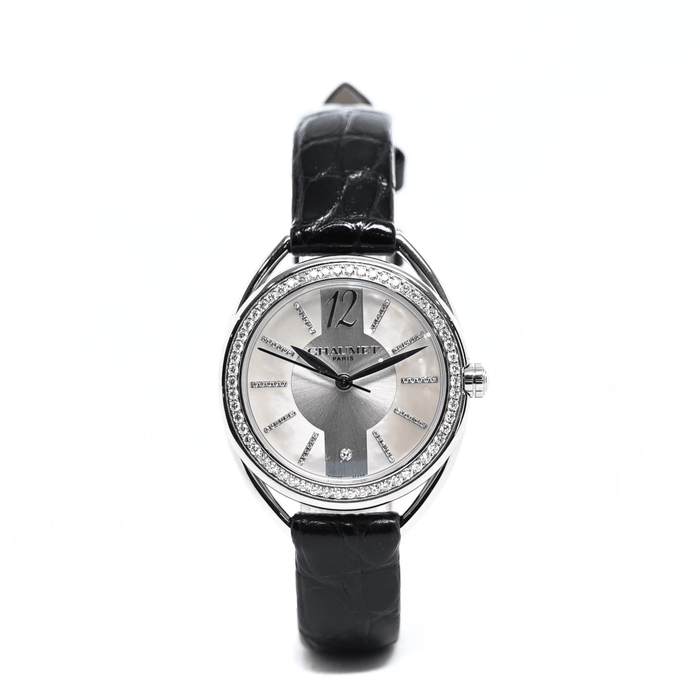 Montre CHAUMET - Montre Liens 29 mm Acier, Cuir et Diamants 58 Facettes 84506