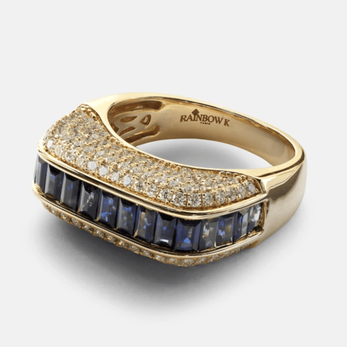 Bague 46 RAINBOW K -Bague Empress or jaune, diamant et saphir 58 Facettes 106980