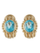 Boucles d'oreilles Fred - Boucles d’oreilles en or jaune 18k et topazes bleues 58 Facettes