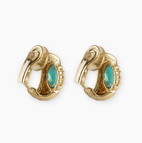 Boucles d'oreilles Fred - Boucles d’oreilles en or jaune 18k et topazes bleues 58 Facettes