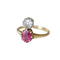 Bague 55 Bague aigrette diamant et tourmaline rose 58 Facettes