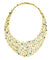 Boucles d'oreilles Gilbert Albert - Demi-parure collier plastron et clips d’oreilles en or jaune 58 Facettes BS153