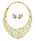 Boucles d'oreilles Gilbert Albert - Demi-parure collier plastron et clips d’oreilles en or jaune 58 Facettes BS153
