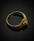 Bague Bague romboïdale années 1990 en or jaune 18 carats et diamants 58 Facettes