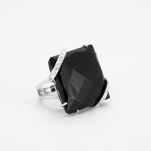 Bague 52 Bague Diamants, Onyx 58 Facettes