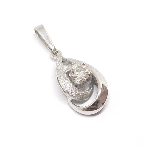 Pendentif Pendentif diamant or blanc 58 Facettes