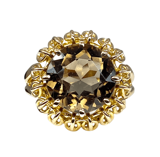 Bague 56 Bague en or jaune et topaze 58 Facettes AB318