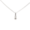 Collier Collier en or blanc serti d'un diamant de 0.15 carat 58 Facettes