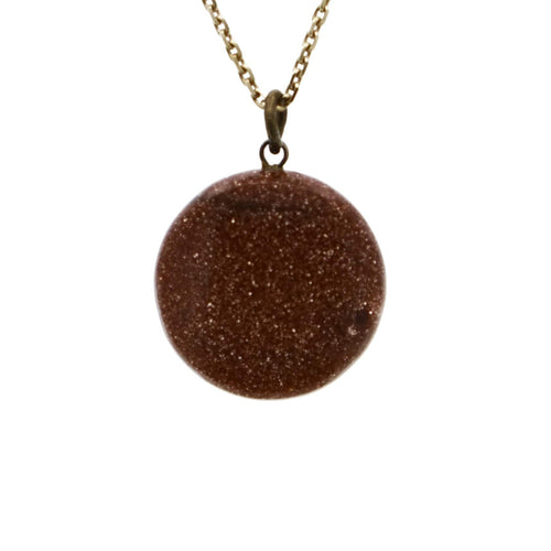 Pendentif Pendentif vintage boussole en verre aventuriné bombé 58 Facettes REF2319