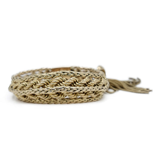 Bracelet Pierre Sterlé - Bracelet souple à maille palmier et corde 58 Facettes REF23124CF-156