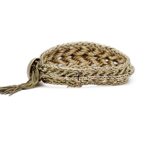 Bracelet Pierre Sterlé - Bracelet souple à maille palmier et corde 58 Facettes REF23124CF-156