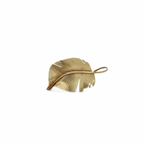 Broche Hermès « Plume » - Broche en or jaune 18k 58 Facettes REF23126CF