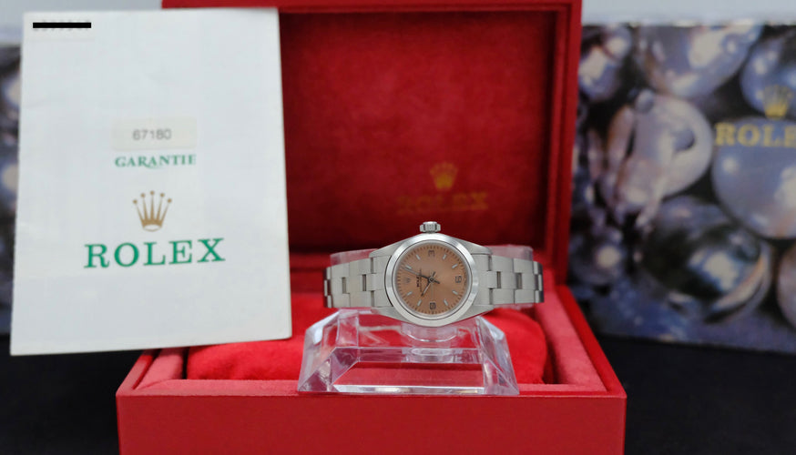 Montre Rolex Oyster Perpetual Lady 67180 - Montre 26 mm acier (1998), boîte et papiers 58 Facettes ROL/OOP/189