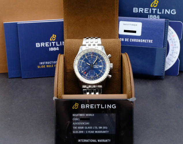 Montre Breitling Navitimer World - Montre automatique en acier 46 mm (A24322) 58 Facettes BTL/NVT/083