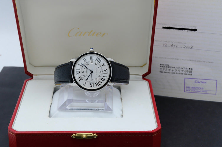 Montre Cartier Ronde Solo de Cartier XL 3517 - Montre en acier 42 mm 58 Facettes CRT/RSL/001