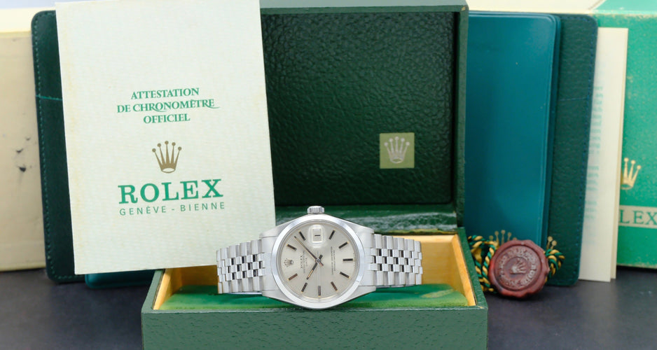 Montre Rolex Oyster Perpetual Date 1500 - Montre automatique en acier 34 mm 58 Facettes ROL/OPD/289