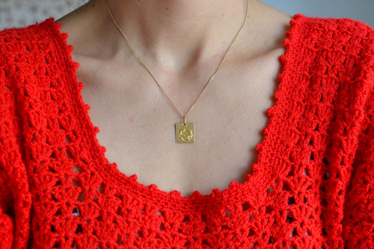 Pendentif Pendentif signe astrologique Cancer en or jaune 58 Facettes Ref995