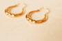 Boucles d'oreilles Boucles d’oreilles créoles décor perlé en or jaune 18 carats 58 Facettes 3639