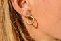 Boucles d'oreilles Boucles d’oreilles créoles décor perlé en or jaune 18 carats 58 Facettes 3639