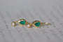 Boucles d'oreilles Boucles d’oreilles anciennes en or jaune 18K, émeraudes et diamants 58 Facettes