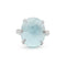 Bague Bague en or blanc 18 ct avec aigue-marine 18,5 ct et diamants 0,40 ct 58 Facettes 17675