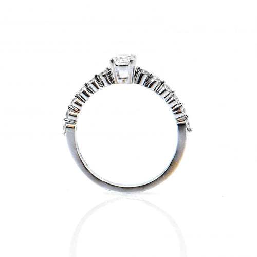 Bague 53 Pléiade - Bague en or blanc 750‰ et diamants 58 Facettes